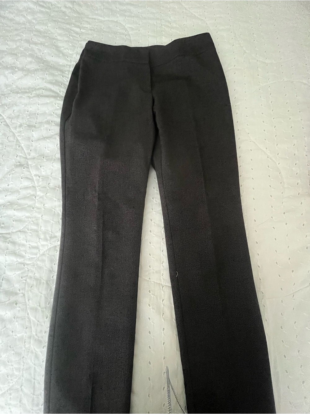 Charcoal- gray Straight-Leg Dress Pants